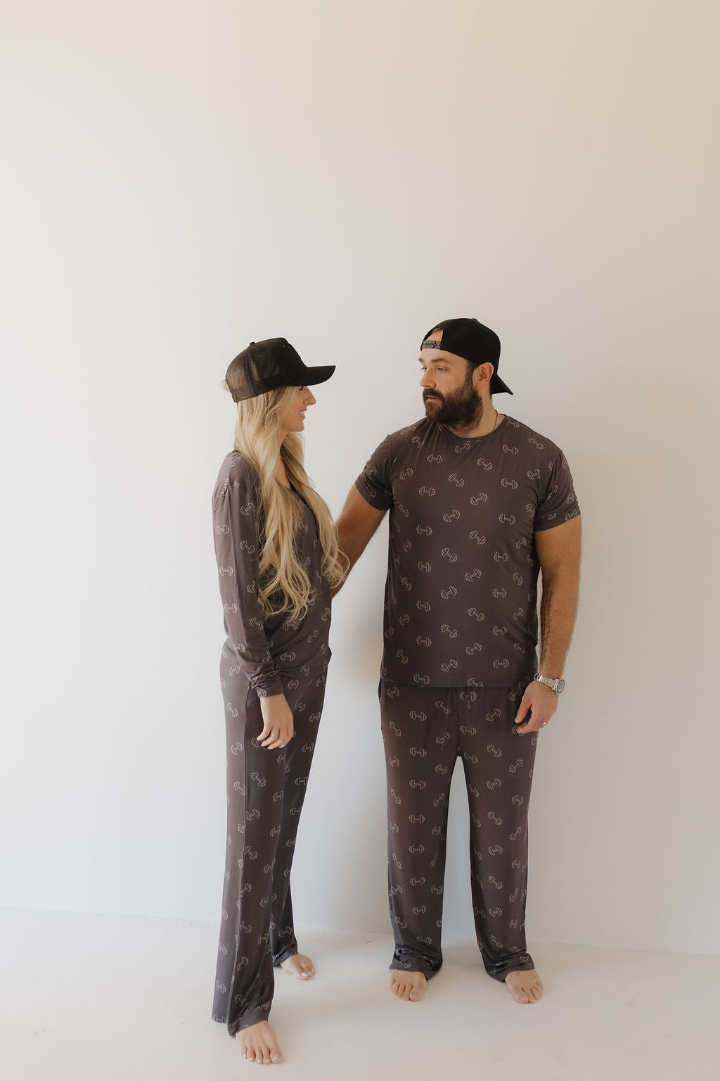women's bamboo pajamas // charcoal arm day