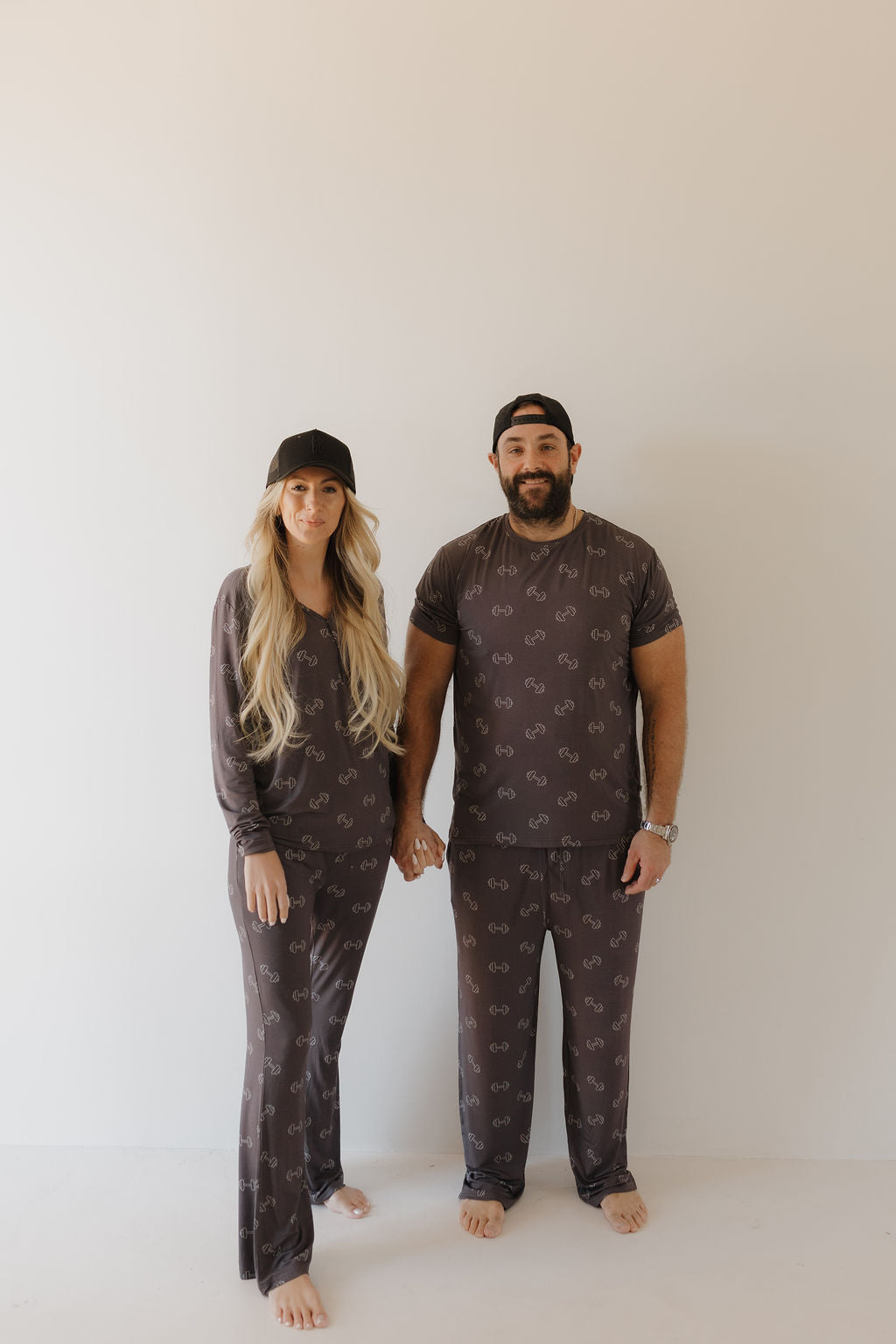 women's bamboo pajamas // charcoal arm day