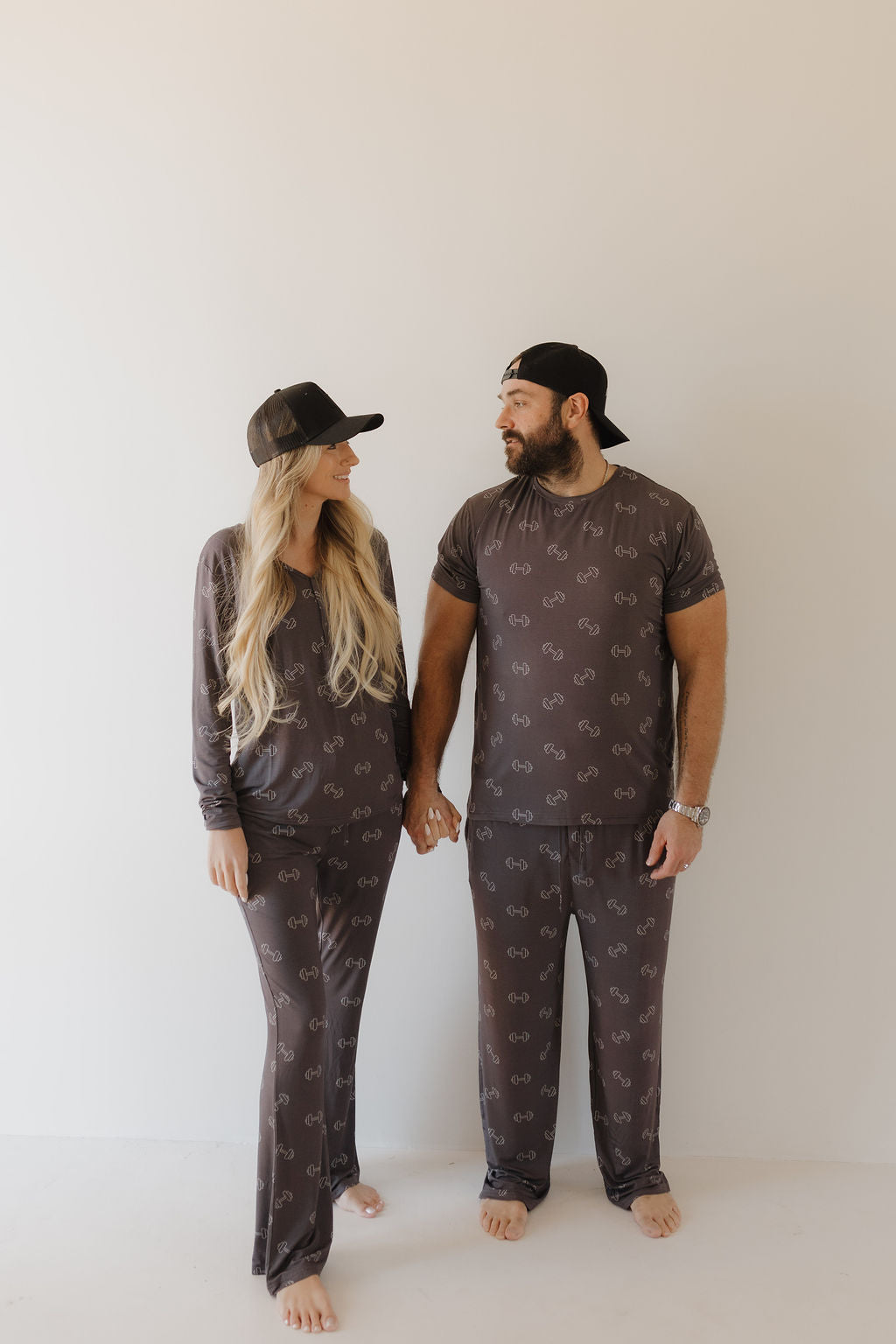 women's bamboo pajamas // charcoal arm day