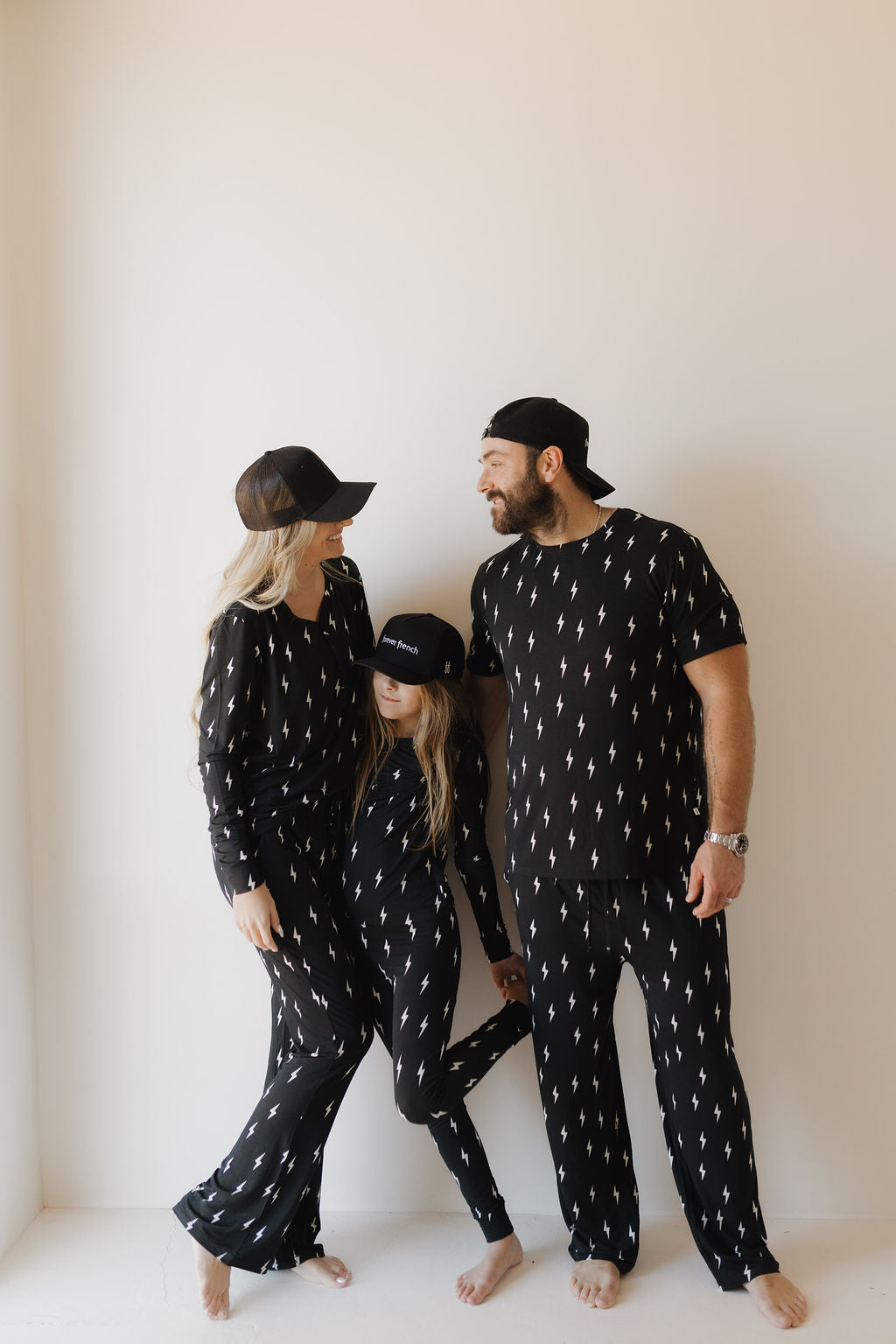 women’s bamboo pajamas // midnight lightning bolt