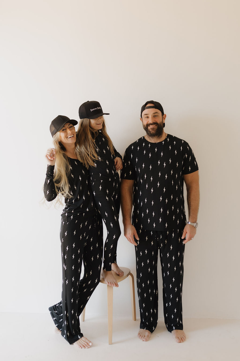 women’s bamboo pajamas // midnight lightning bolt