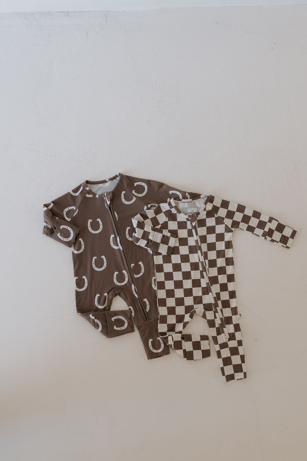 neutral checks bamboo pajamas // ZIPPY