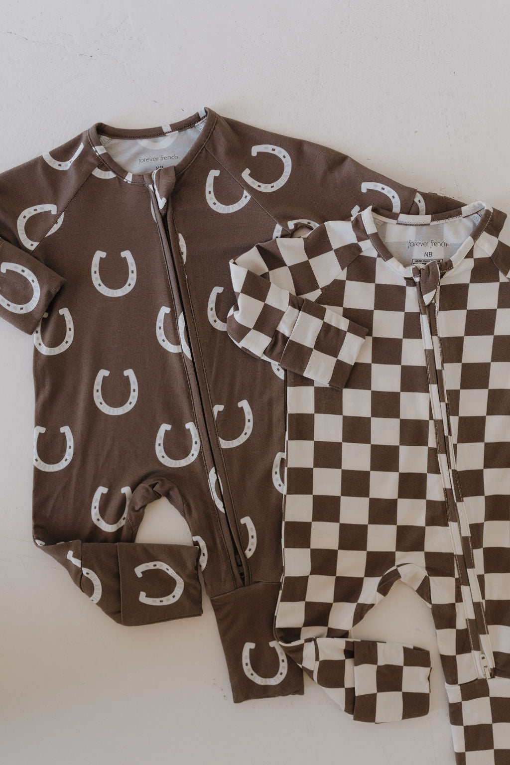 neutral checks bamboo pajamas // ZIPPY