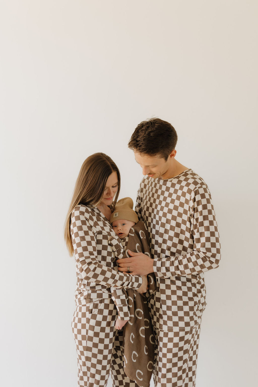 neutral checks bamboo pajamas // ZIPPY