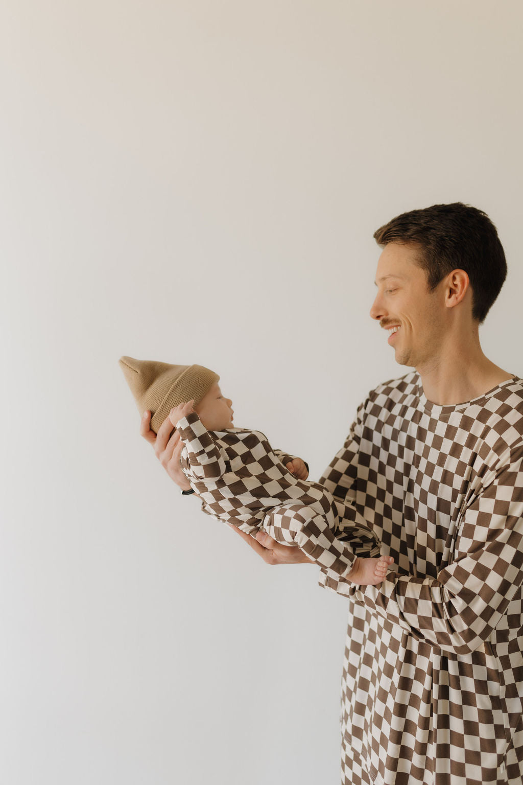 neutral checks bamboo pajamas // ZIPPY