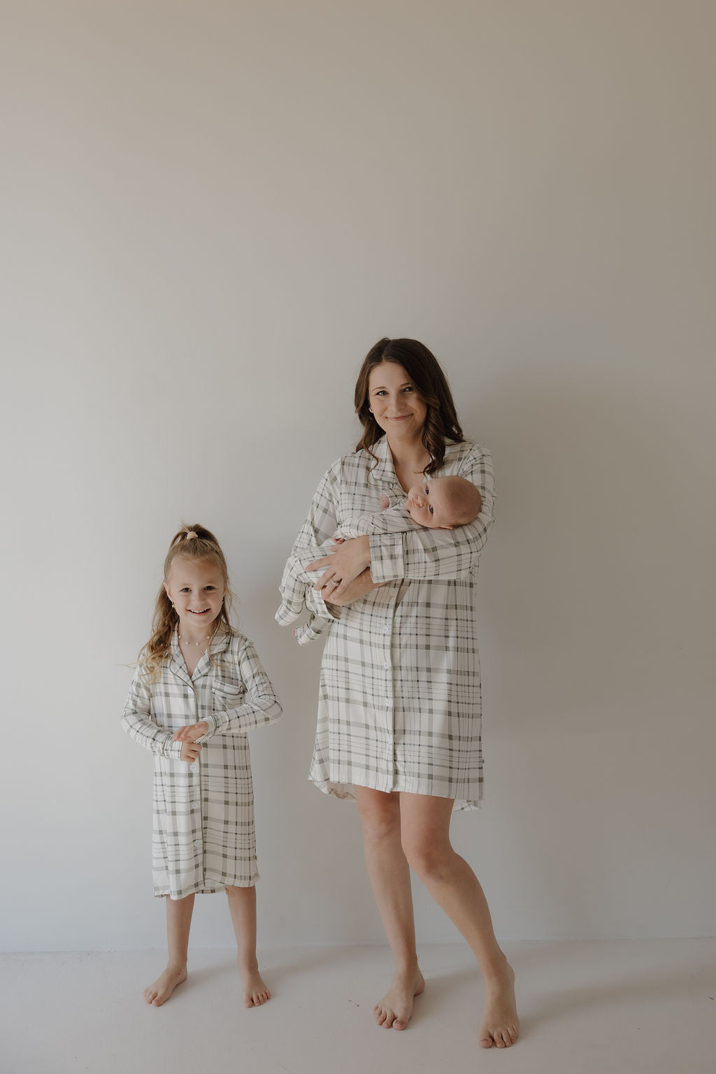 women’s bamboo night gown // picnic plaid