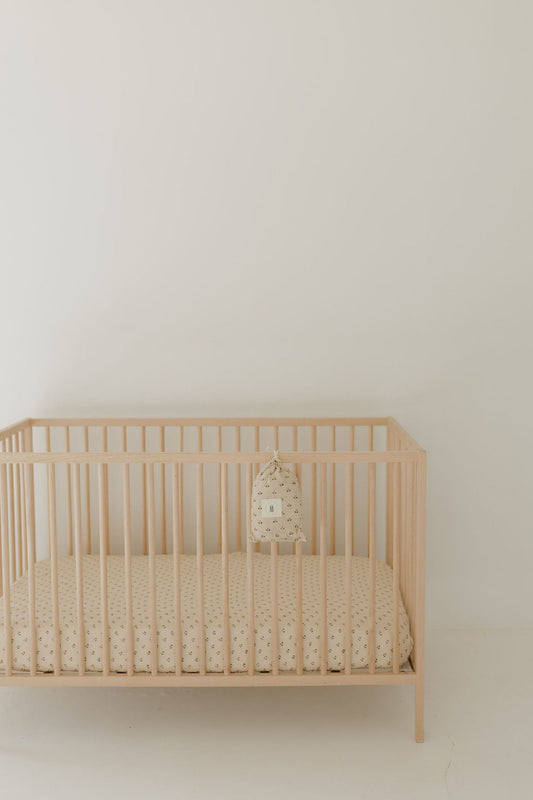 muslin crib sheet // flora