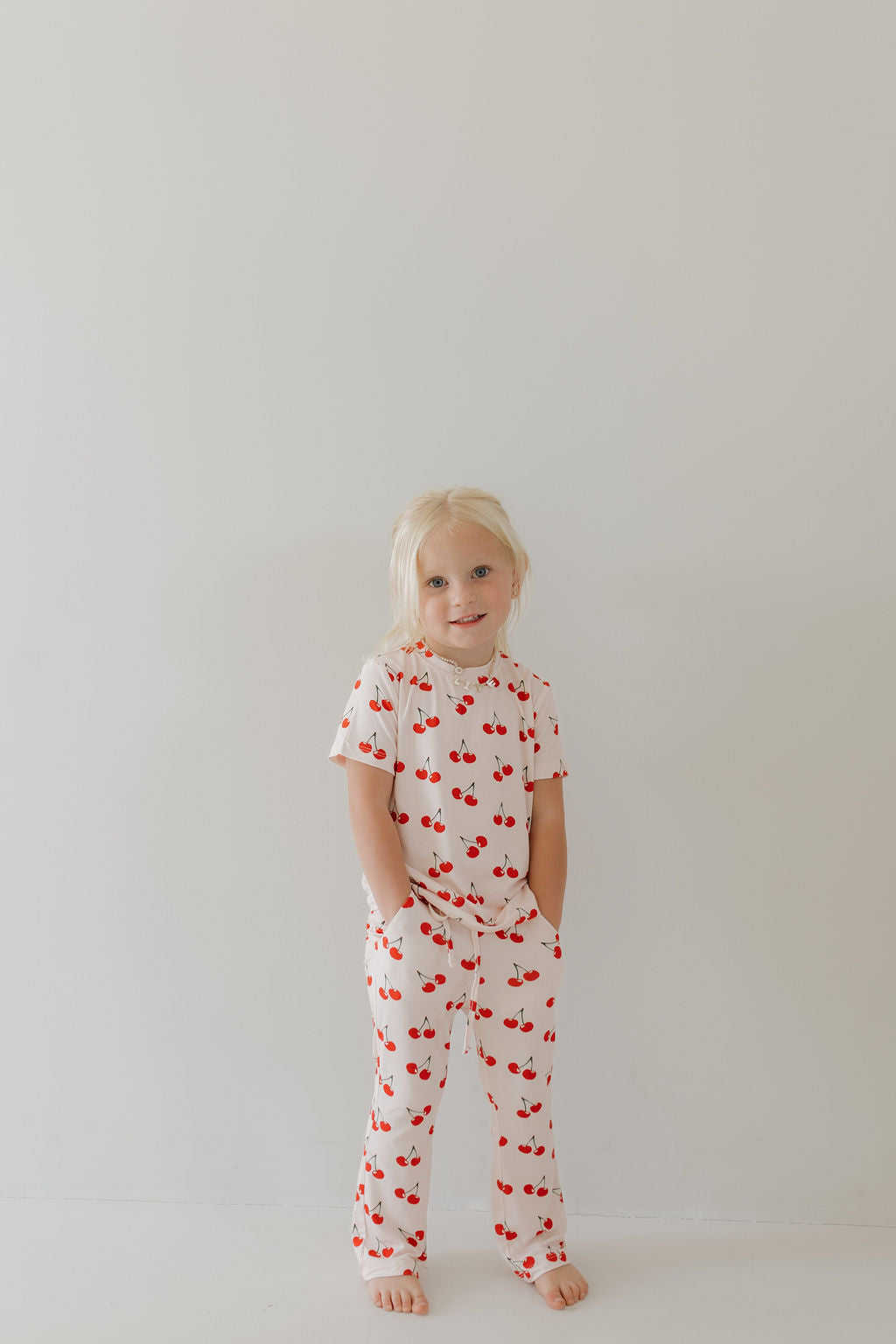 cherry orchard bamboo lounge set // SHORT-SLEEVE TOP + PANTS SET (sizing up to 10/12)