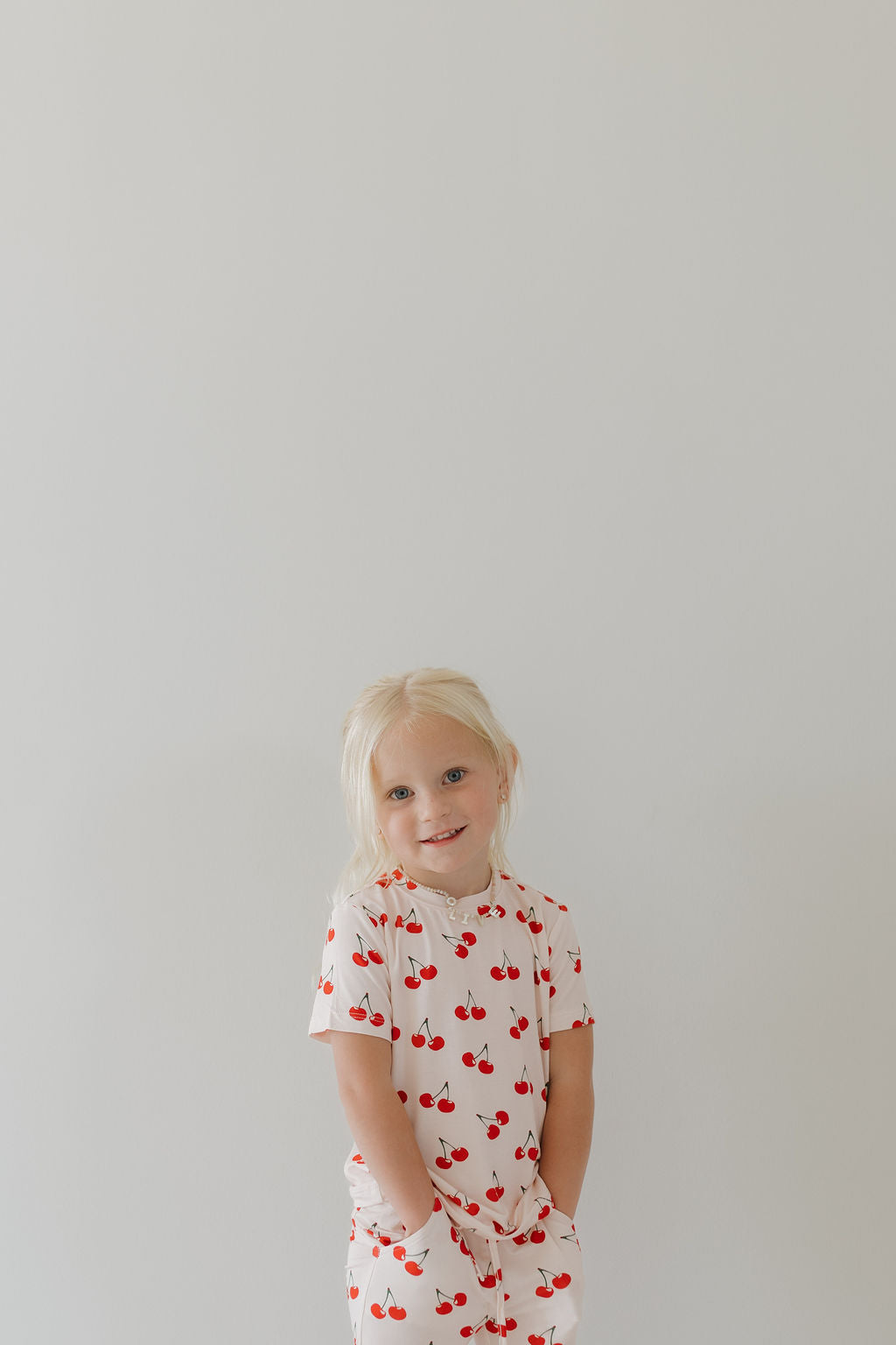 cherry orchard bamboo lounge set // SHORT-SLEEVE TOP + PANTS SET (sizing up to 10/12)