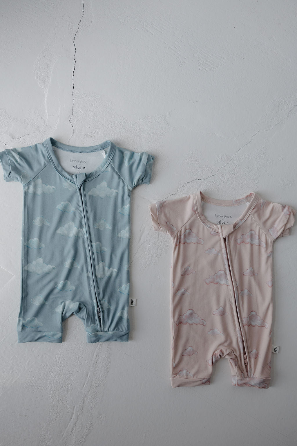 blue cloud bamboo pajamas // SHORTIE