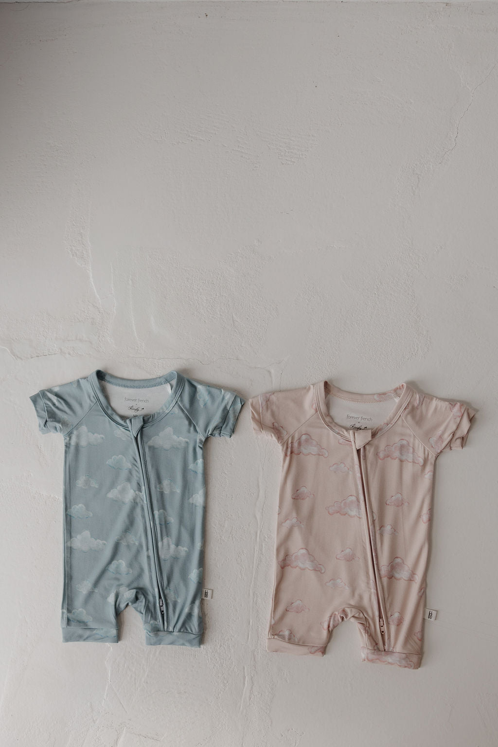 blue cloud bamboo pajamas // SHORTIE