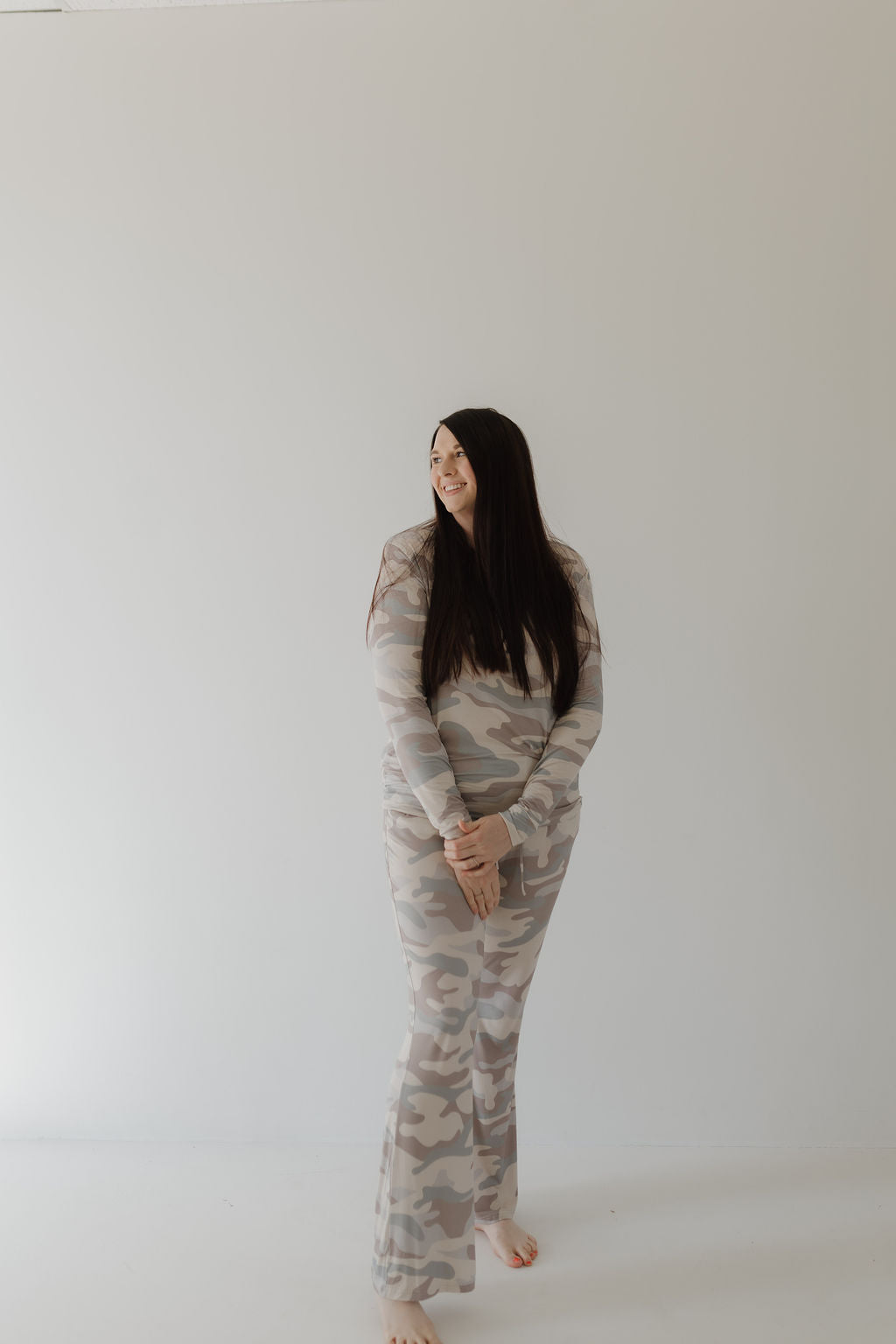 women's bamboo pajamas // camo