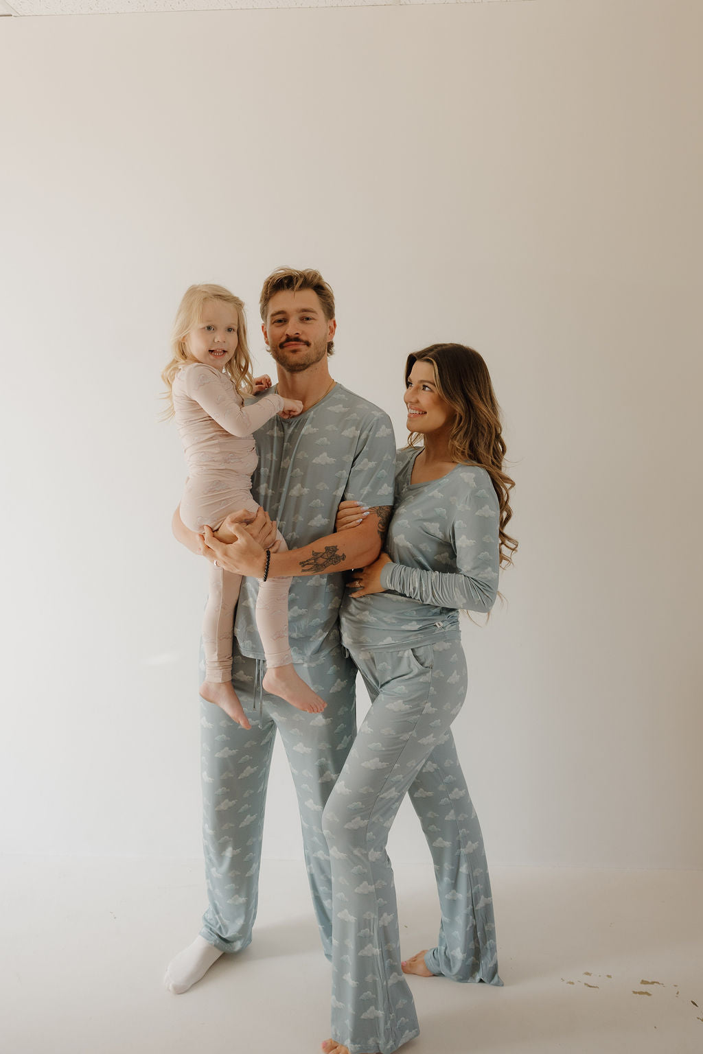 women’s bamboo pajamas // blue cloud