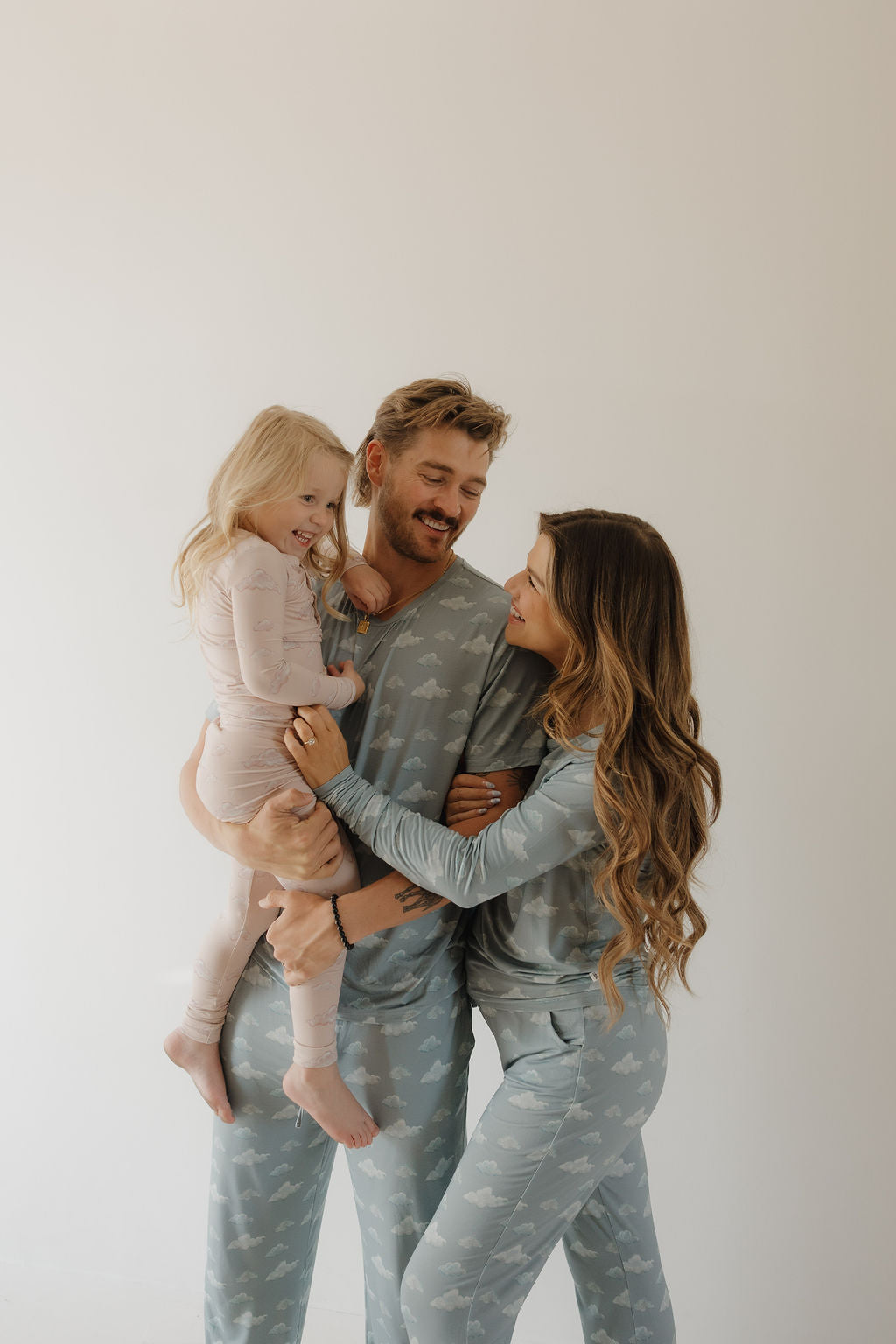 women’s bamboo pajamas // blue cloud