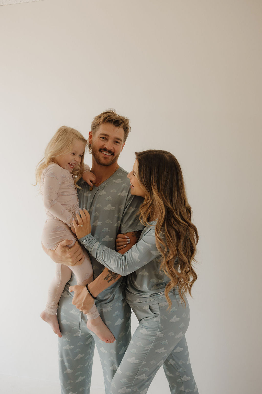 women’s bamboo pajamas // blue cloud