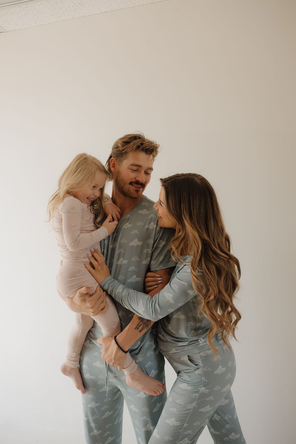 women’s bamboo pajamas // blue cloud