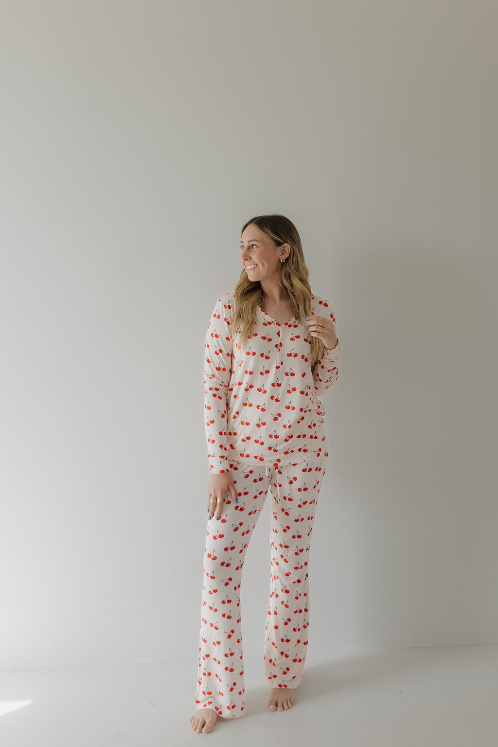 women's bamboo pajamas // cherry orchard