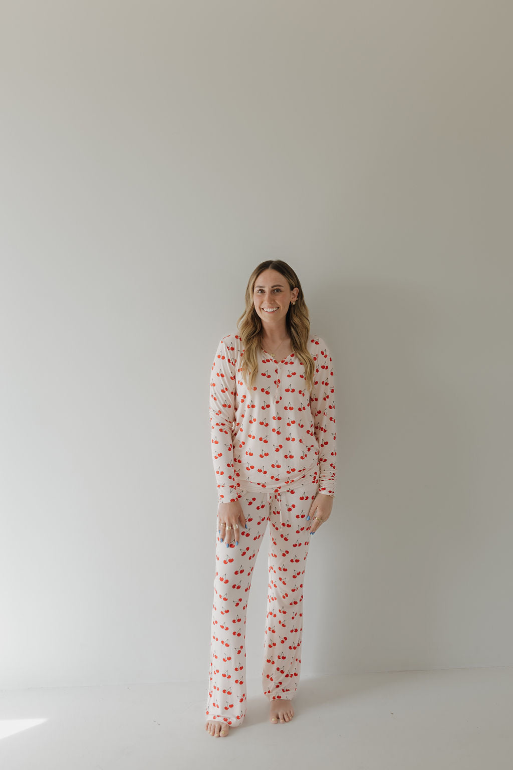 women's bamboo pajamas // cherry orchard