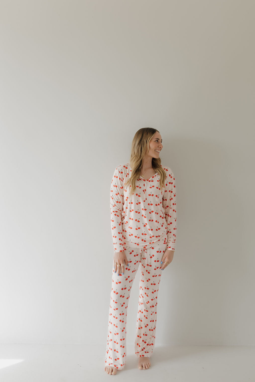 women's bamboo pajamas // cherry orchard