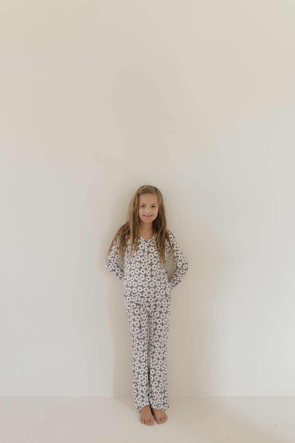 neutral flowers bamboo pajamas // youth flares