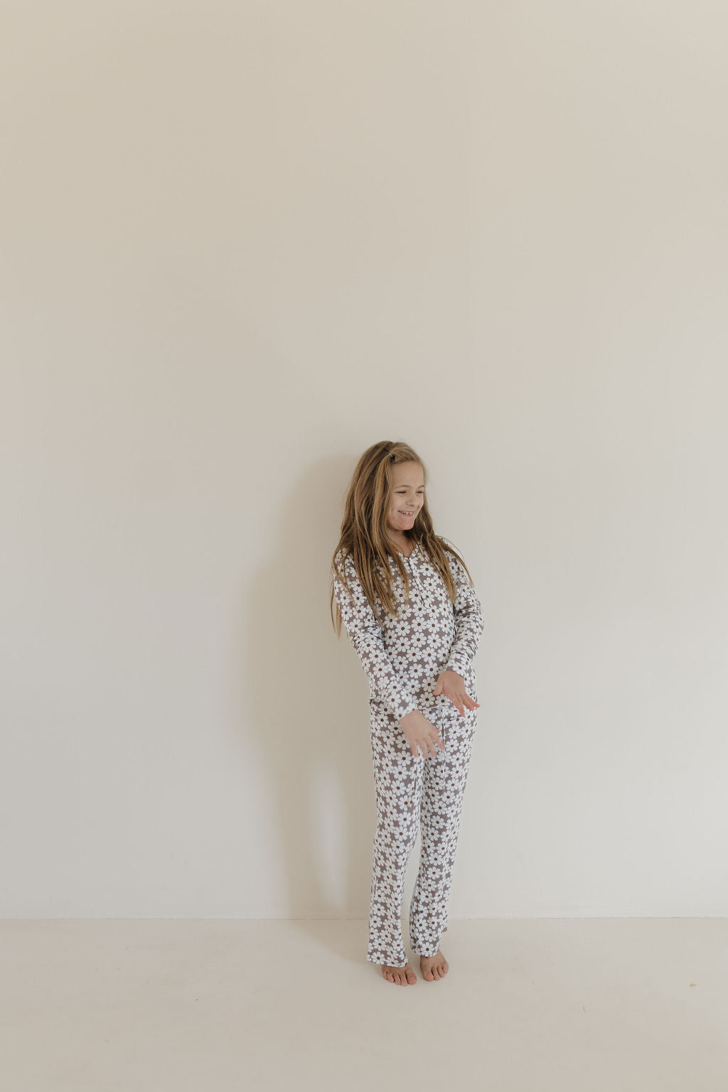 neutral flowers bamboo pajamas // youth flares