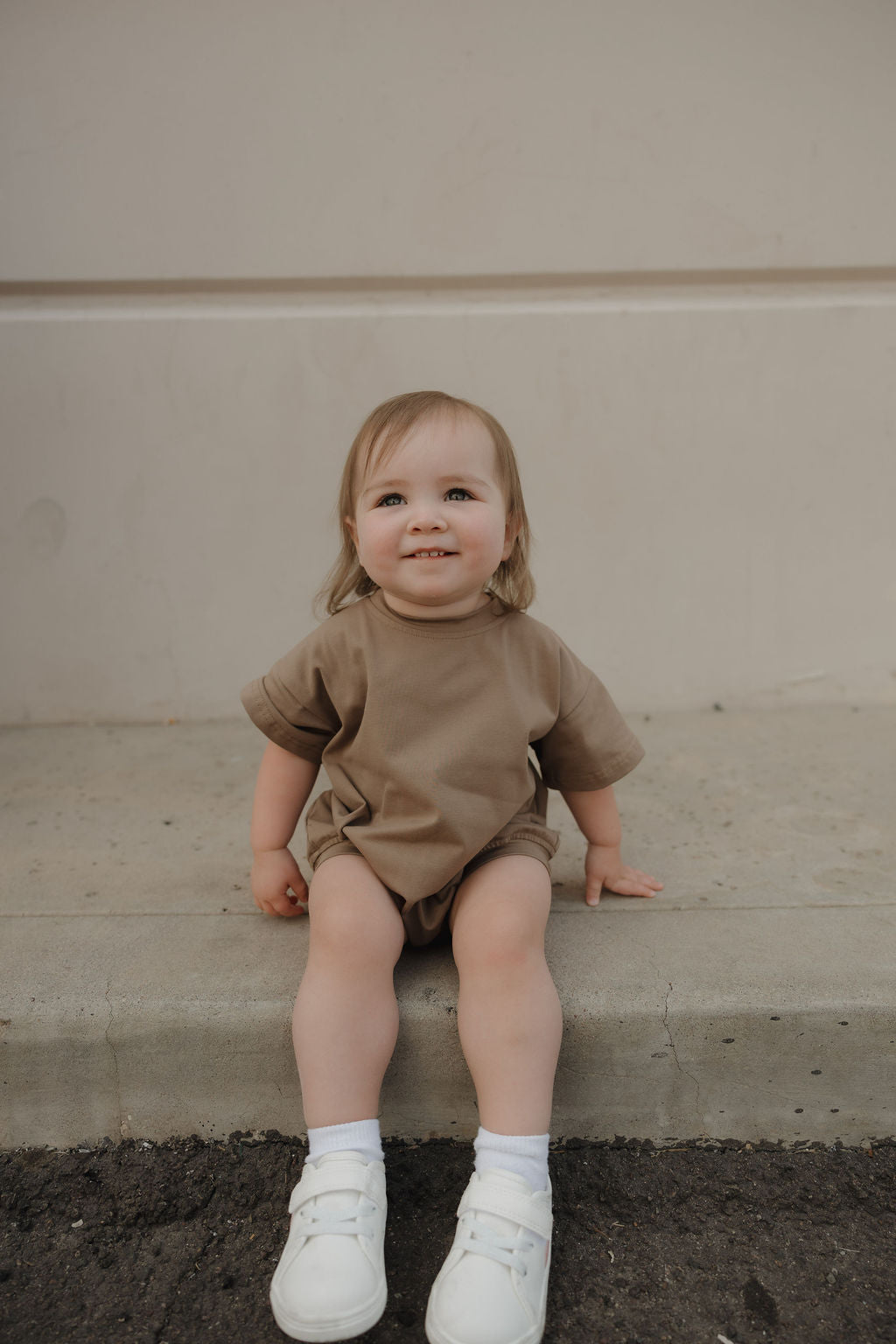 short sleeve romper // patina (mama + me)