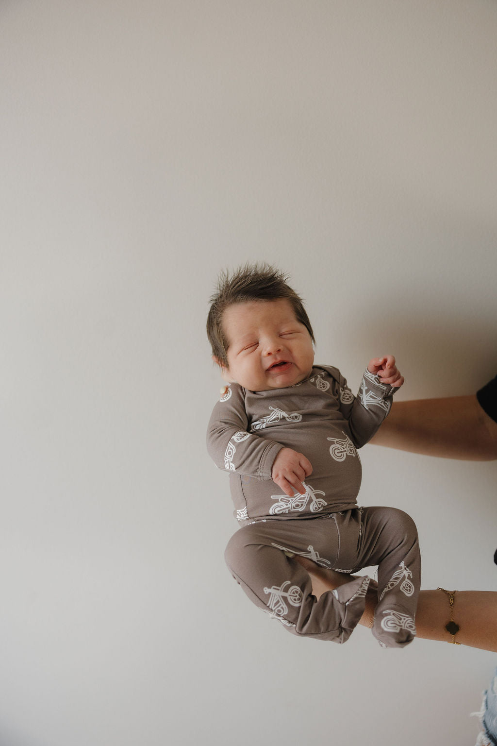 dirt bike bamboo pajamas // SLEEPY-TIME FOOTED SET
