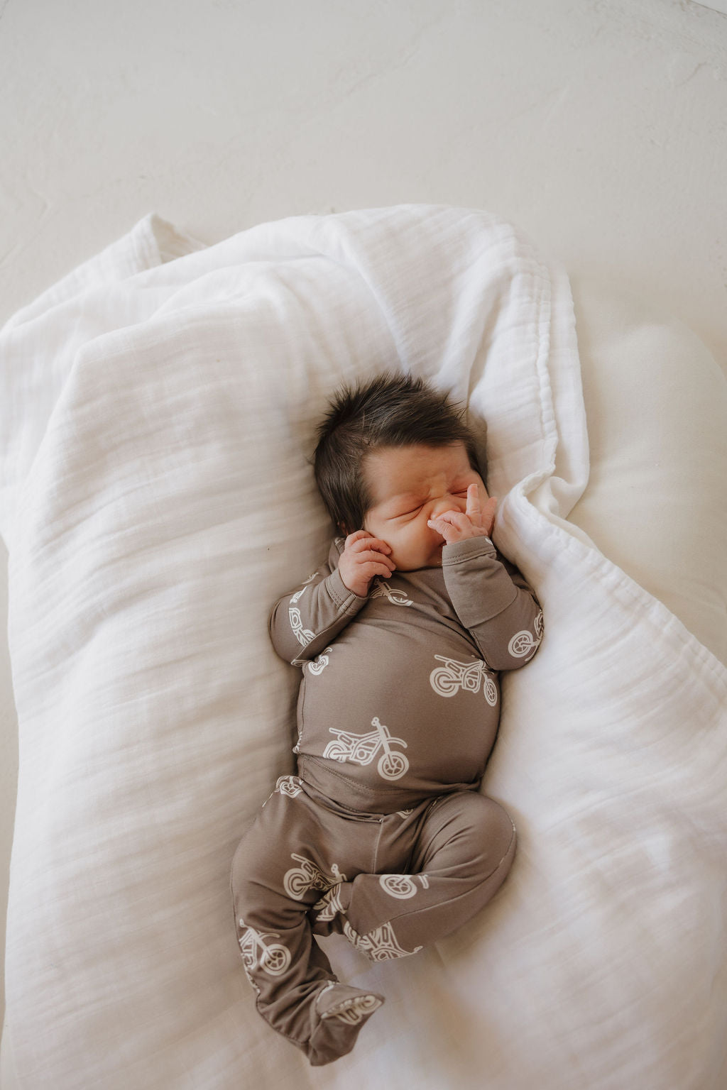 dirt bike bamboo pajamas // SLEEPY-TIME FOOTED SET