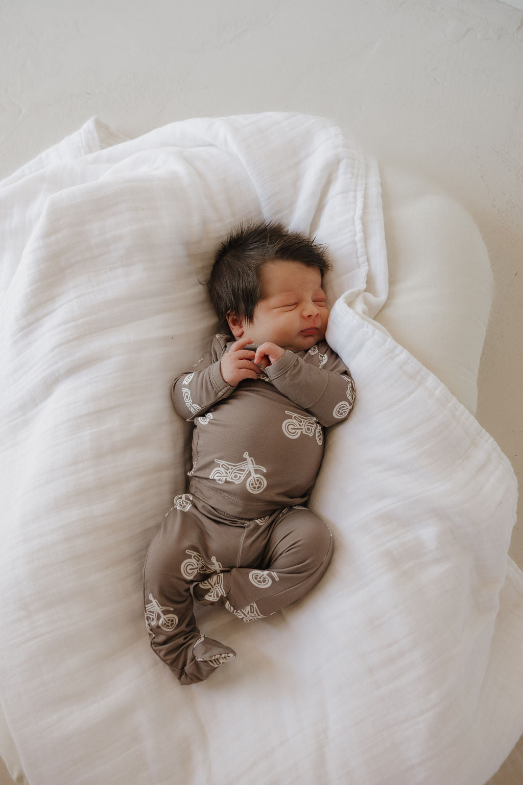 dirt bike bamboo pajamas // SLEEPY-TIME FOOTED SET