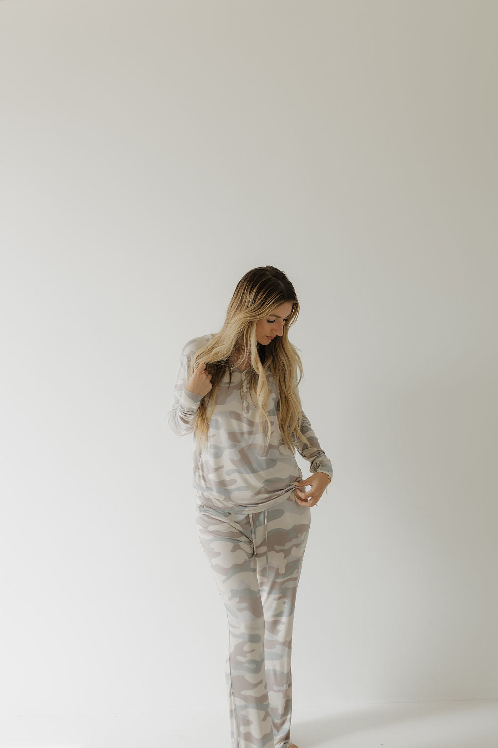 women's bamboo pajamas // camo