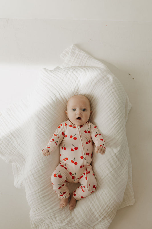 cherry orchard bamboo pajamas // ZIPPY