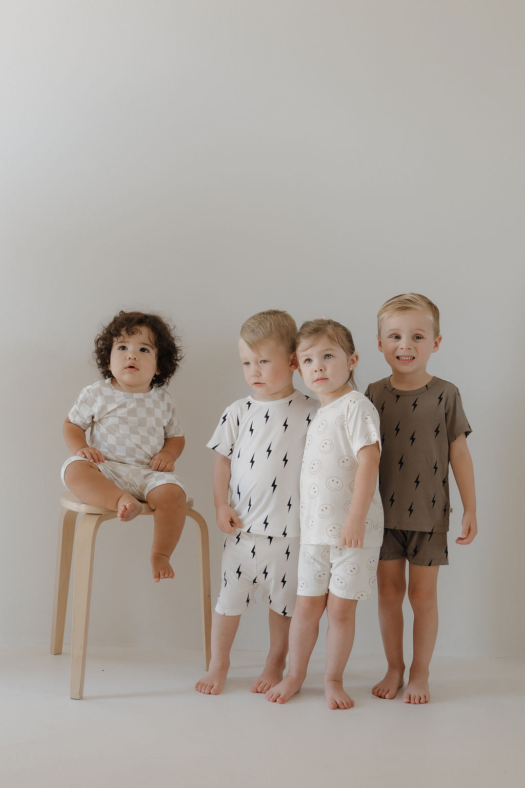 checkerboard bamboo pajamas // SHORTS SET (mama + me)