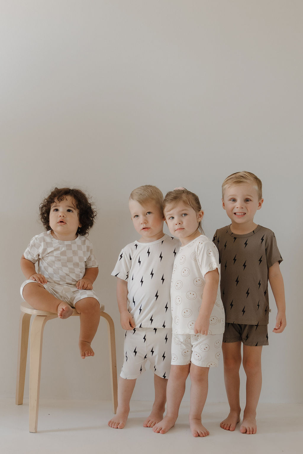 checkerboard bamboo pajamas // SHORTS SET (mama + me)