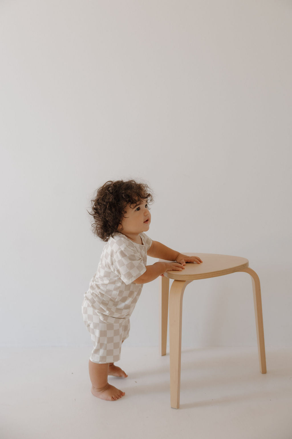 checkerboard bamboo pajamas // SHORTS SET (mama + me)
