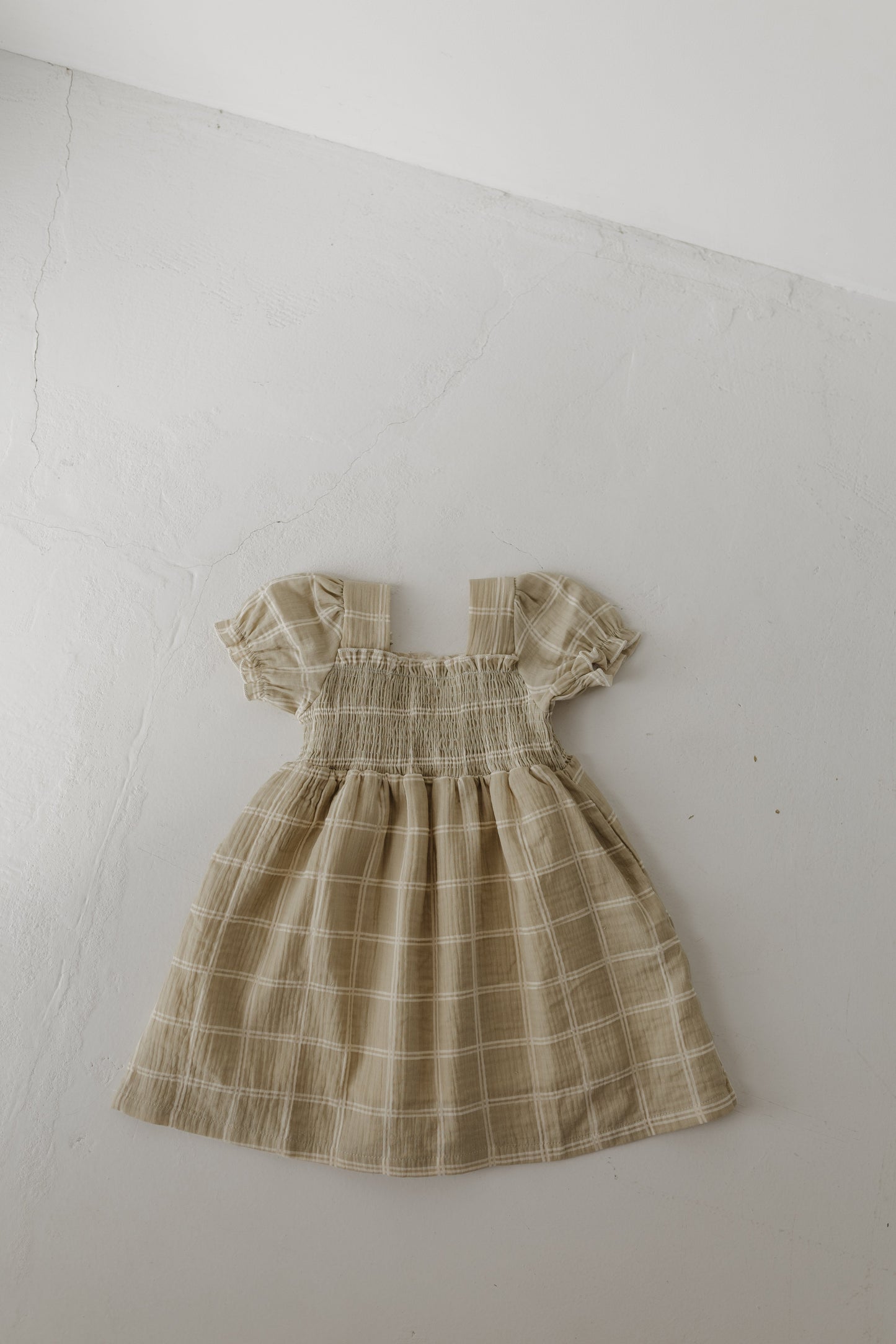 toddler/child muslin dress // linen grid (comes in mama match)