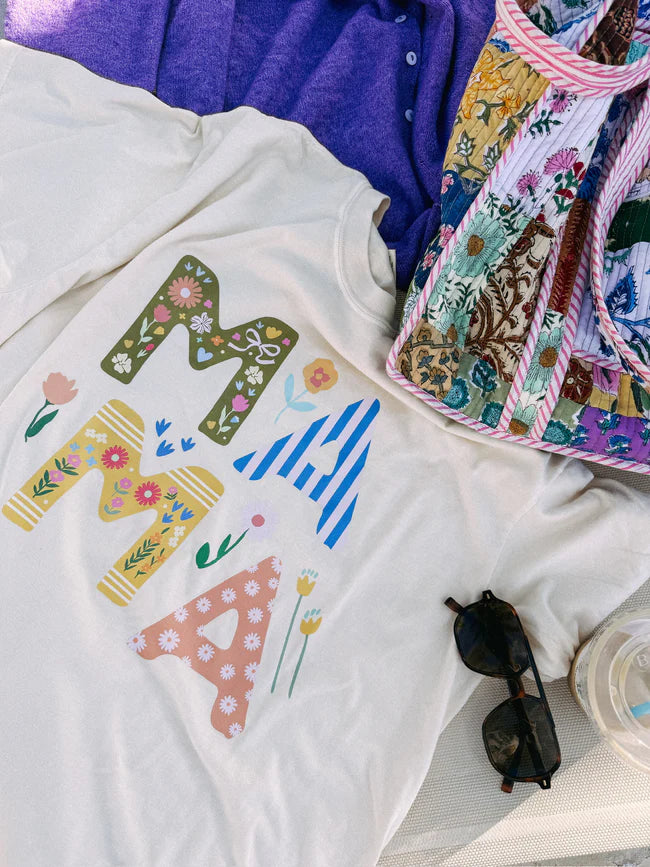 ivory floral mama tee // women's