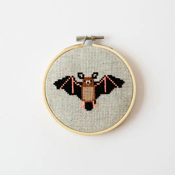 cross stitch kit // bat