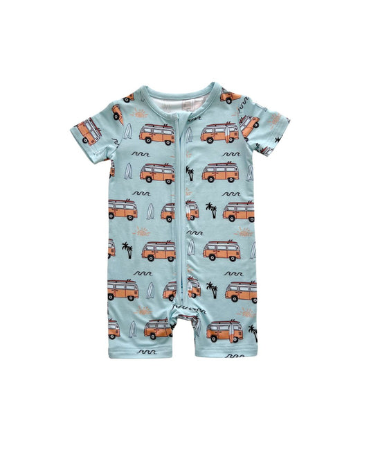 retro beach bamboo pajamas // SHORTIE