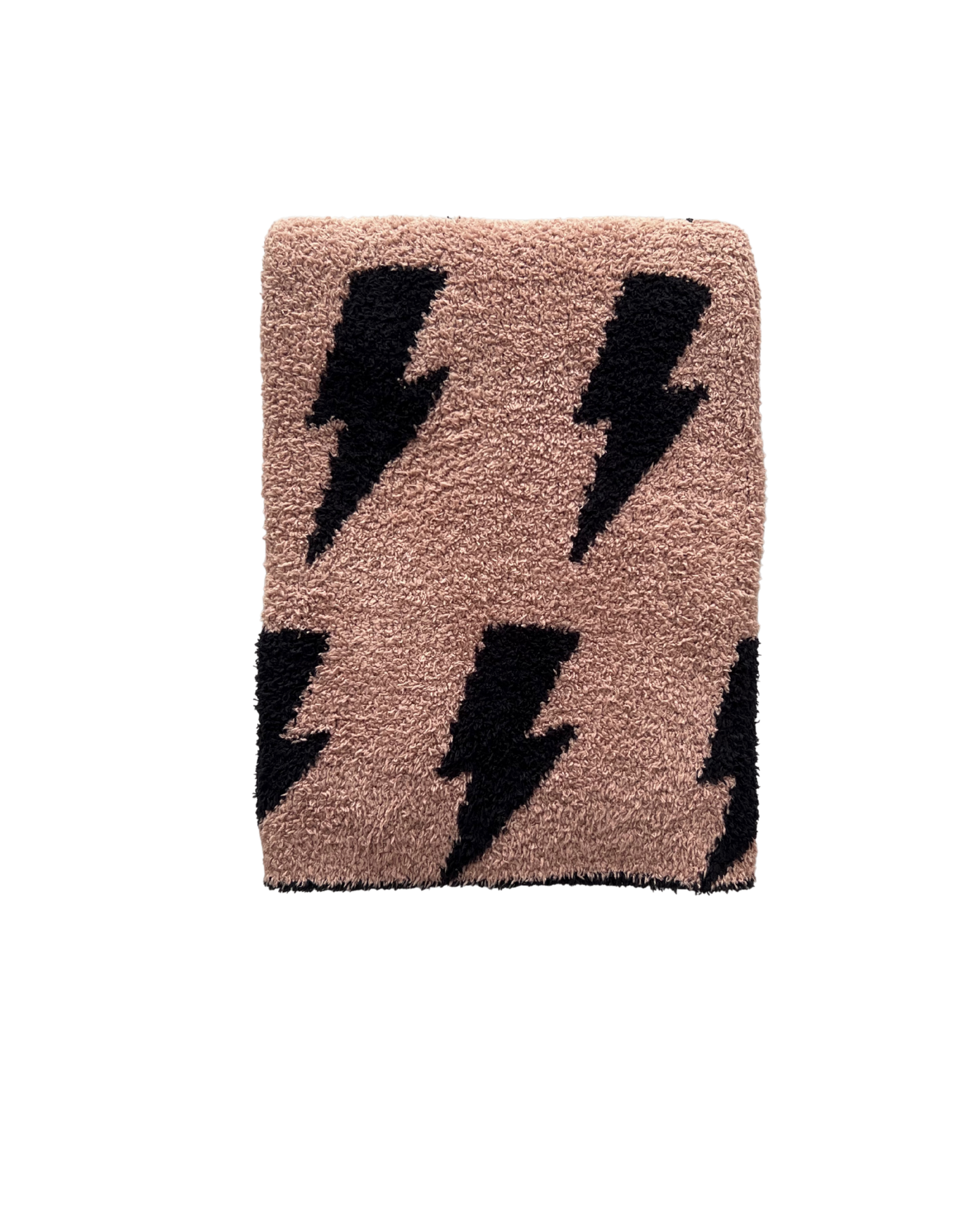 buttery-soft blanket // mocha lightning bolts