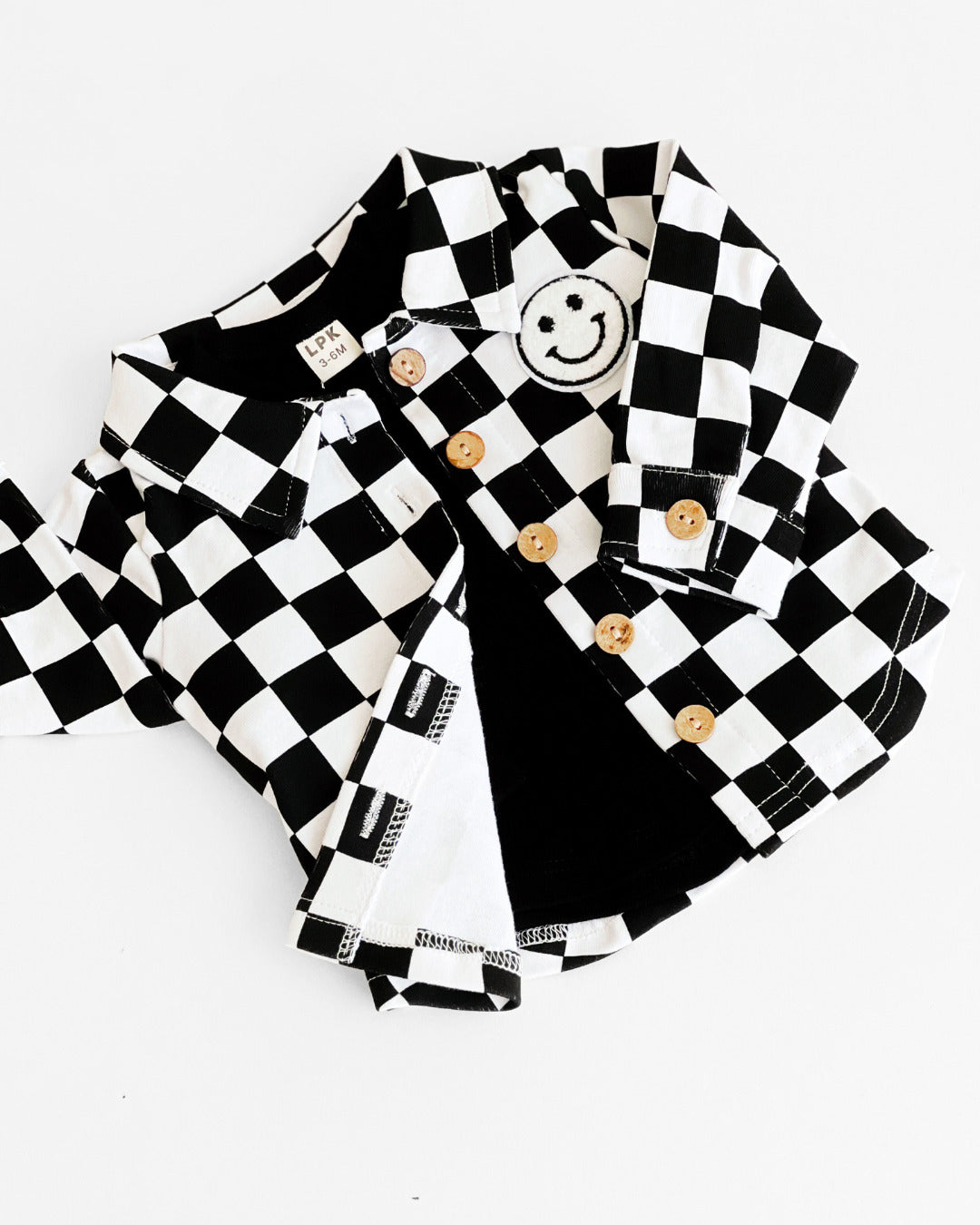 cotton shacket // black + white checkered (*available in extended sizing up to 8/9*)