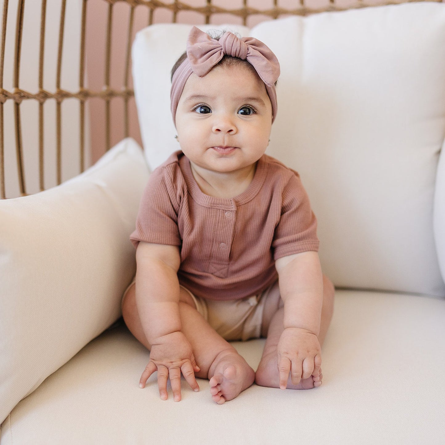 bamboo head wrap // dusty rose