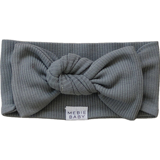 organic cotton ribbed head wrap // grey