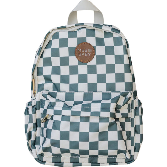 green checkered mini backpack
