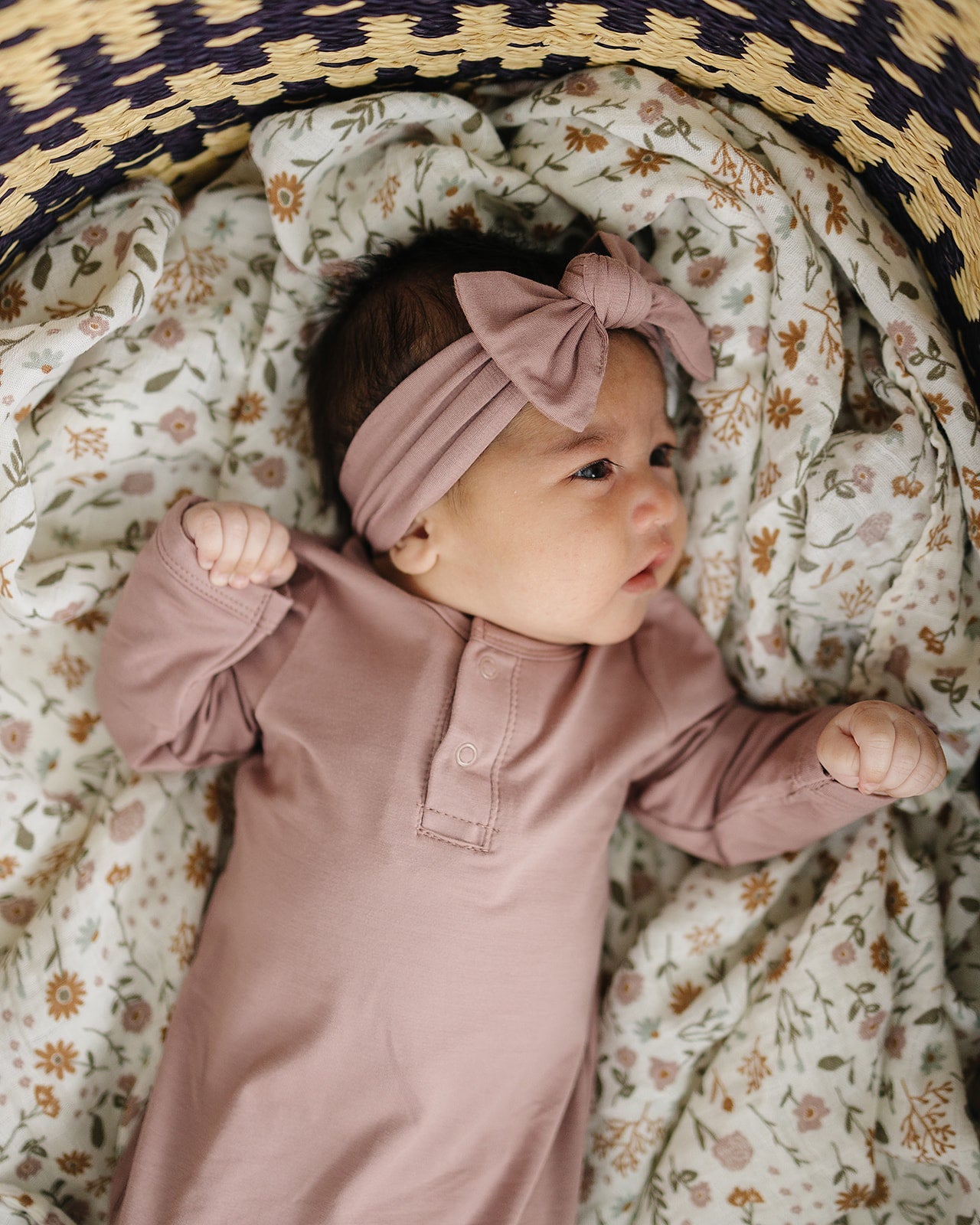bamboo head wrap // dusty rose
