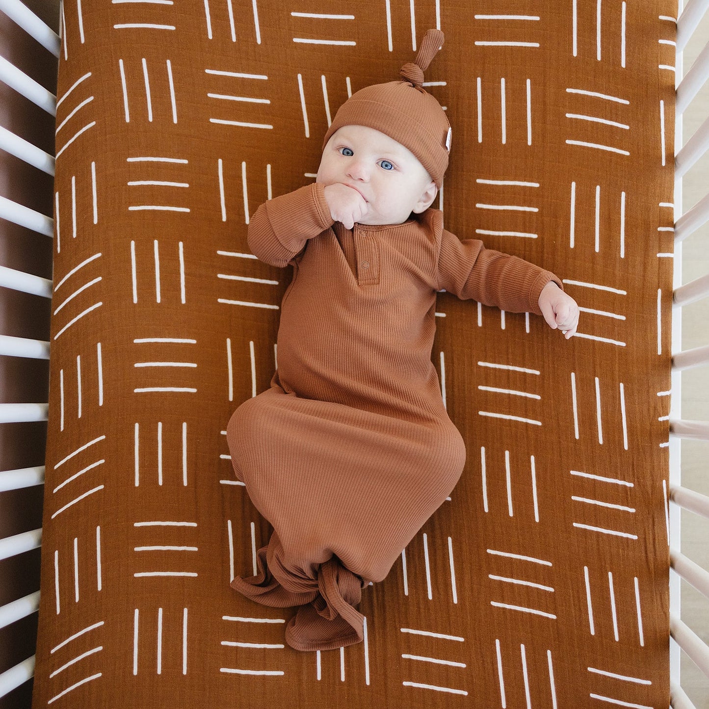 muslin crib sheet // deep mustard