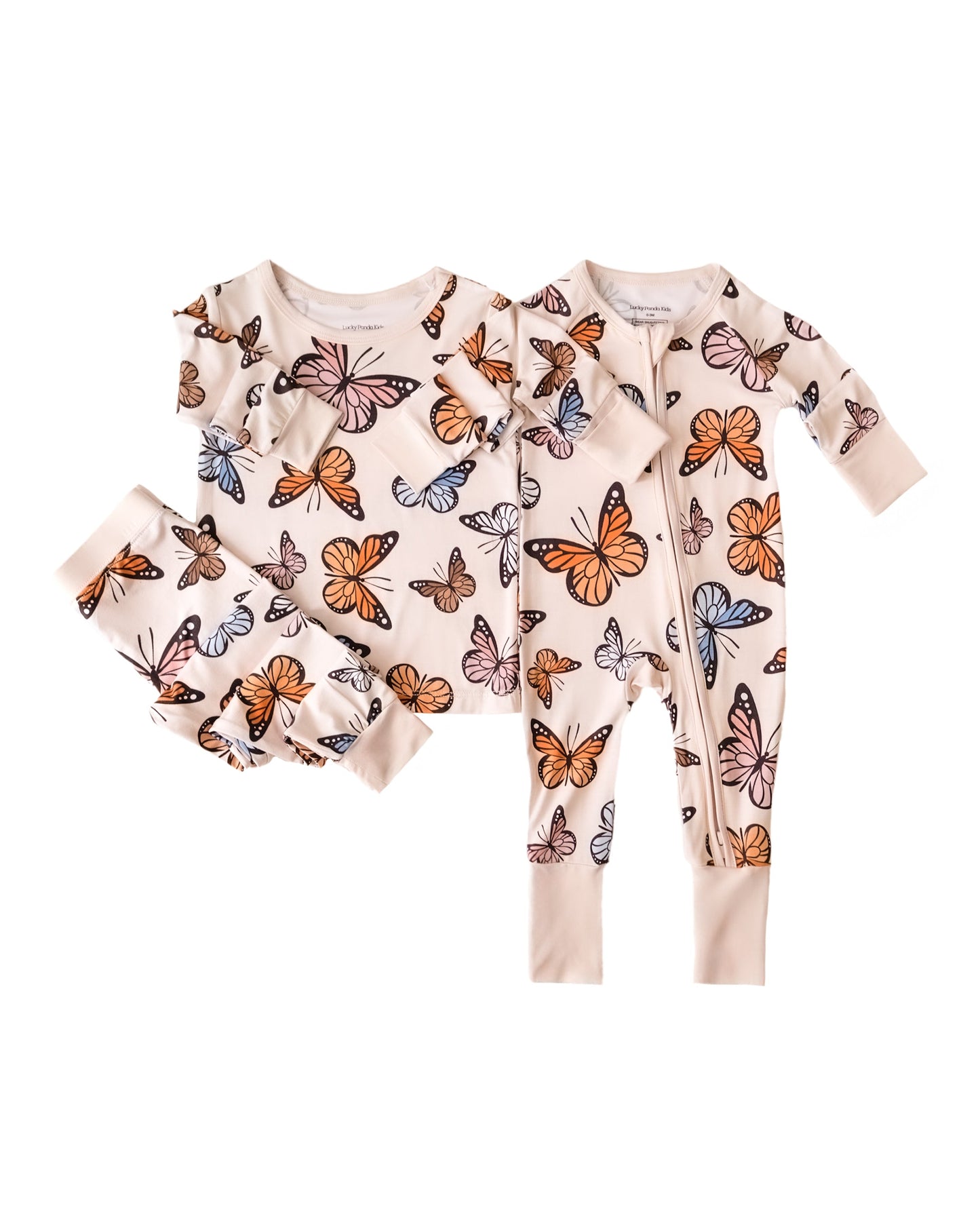 butterflies bamboo pajamas // LONG-SLEEVE TWO-PIECE SET