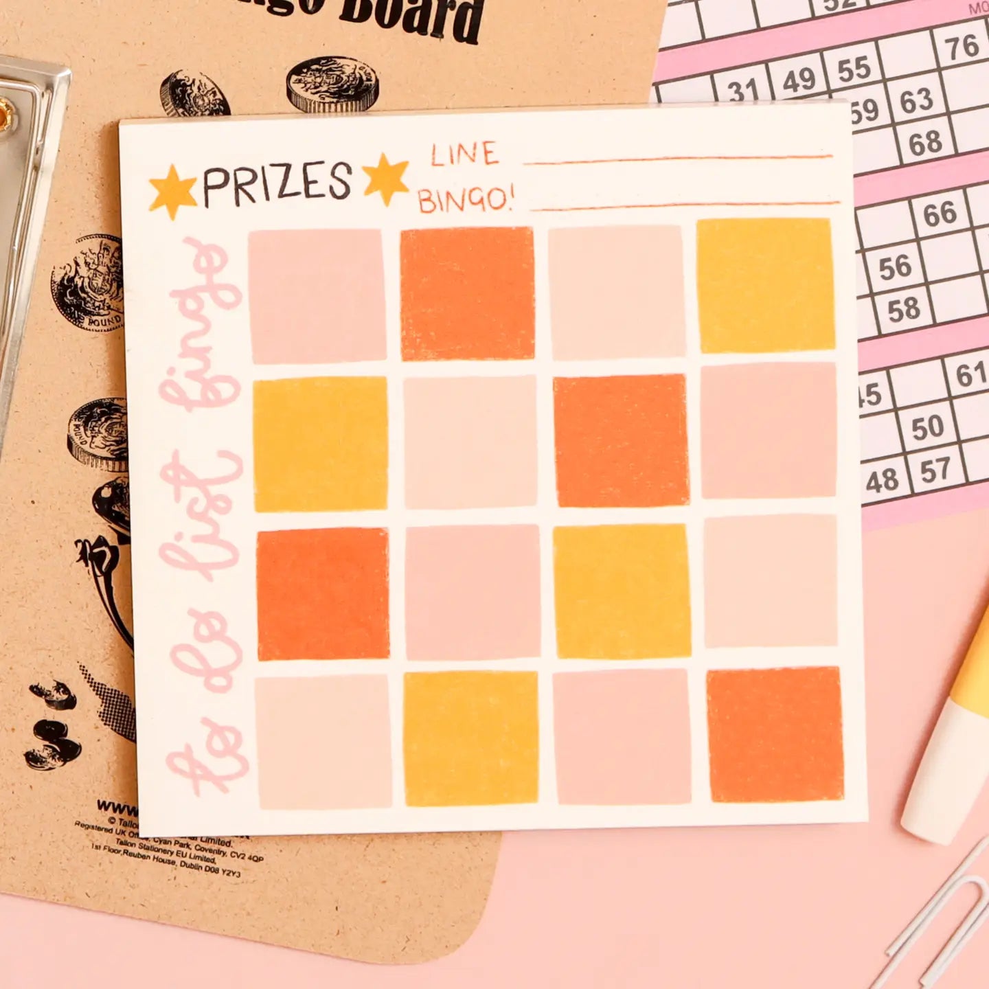 to-do list bingo square notepad