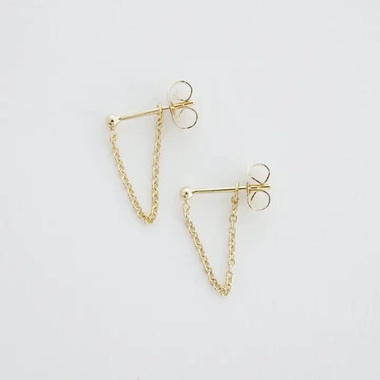 chain wrap huggie earrings