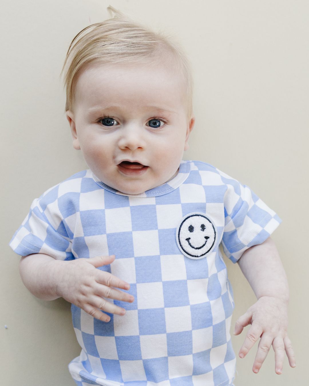 checkered shorts set // blue (available in EXTENDED SIZING!)
