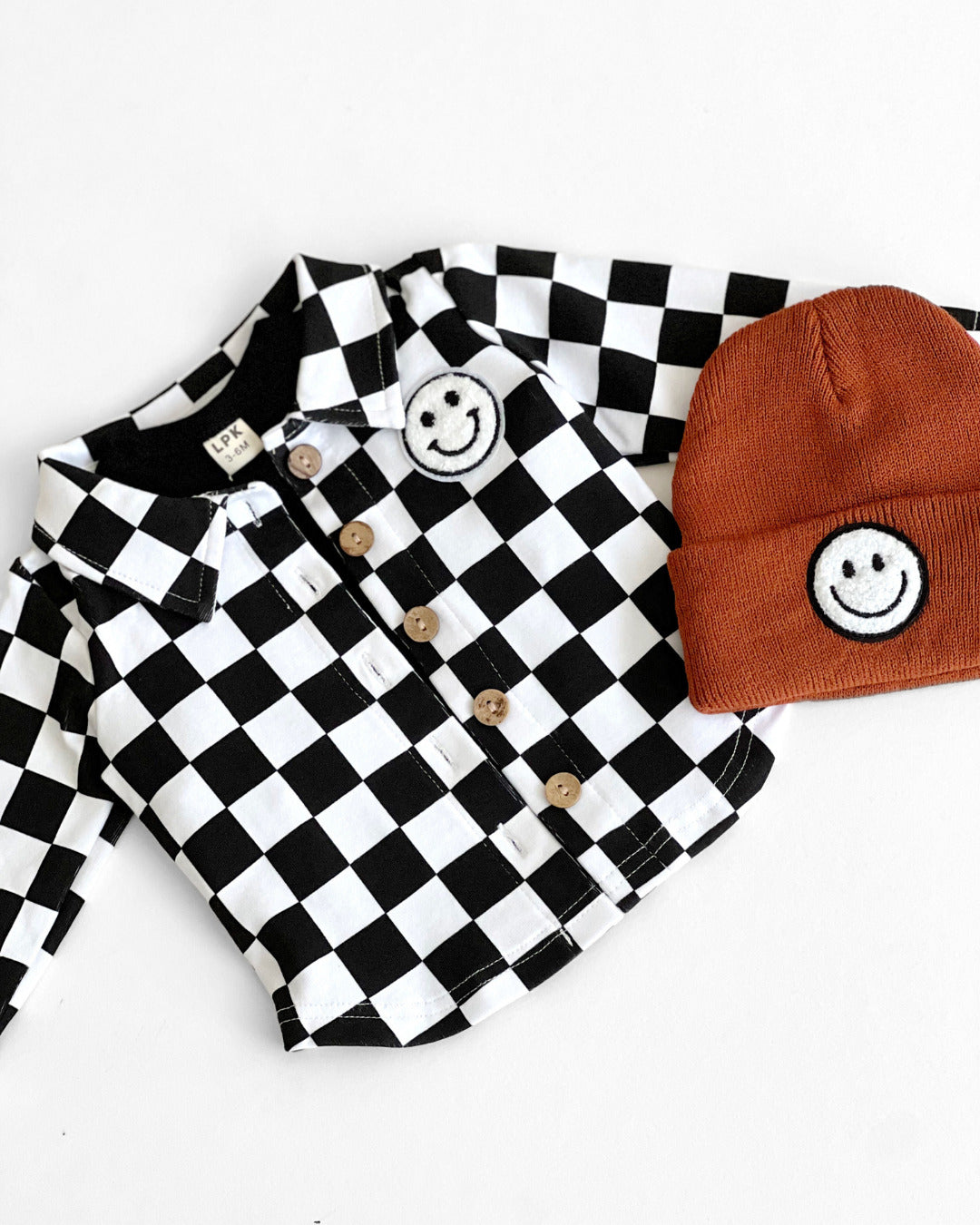 cotton shacket // black + white checkered (*available in extended sizing up to 8/9*)